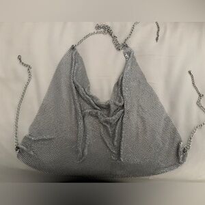 Silver Chainmail halter top with chain strap